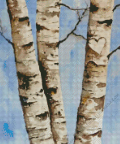 Birch Trees Diamond Painting