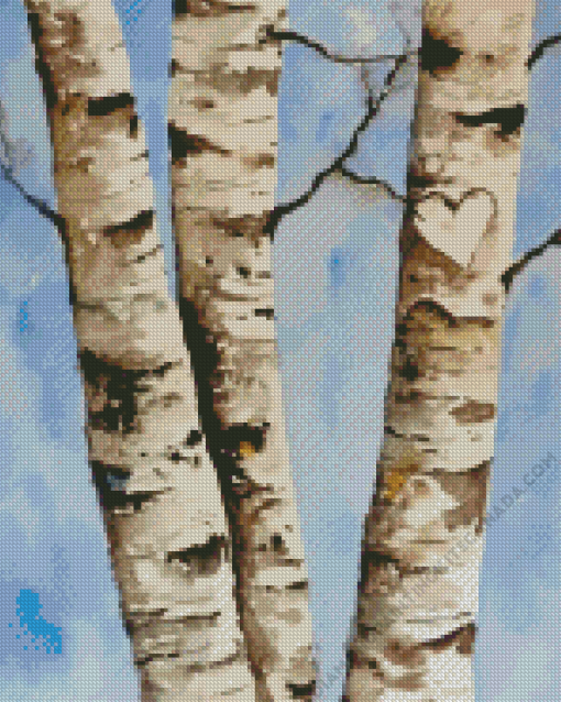 Birch Trees Diamond Painting