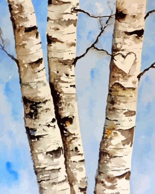 Birch Trees Diamond Painting