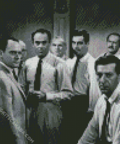 Black And White 12 Angry Men Diamond Painting