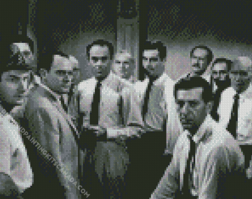 Black And White 12 Angry Men Diamond Painting