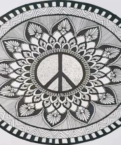 Black Mandala Peace Diamond Painting