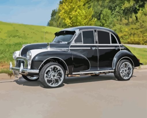 Black Morris Minor Car Diamond Painting