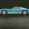 Blue Lamborghini Miura Diamond Painting