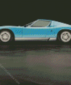 Blue Lamborghini Miura Diamond Painting