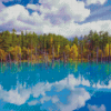 Blue Pond Hokkaido Landscape Diamond Painting