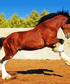 Brown Clydesdale Diamond Painting
