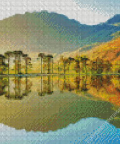 Buttermere Lake Reflection Cumbria Diamond Painting