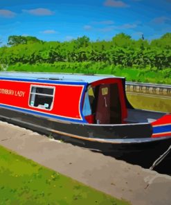 Canal Narrow Boats Diamond Painting