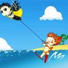 Cartoon Water Ski Diamond Painting