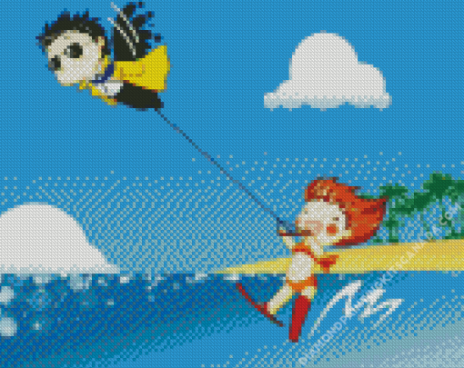 Cartoon Water Ski Diamond Painting