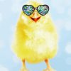 Chicken Wearing Heart Glasses Diamond Painting