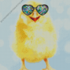 Chicken Wearing Heart Glasses Diamond Painting