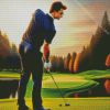 Classy Man Golfing Diamond Painting