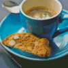 Coffee In Cup And Biscuits Diamond Painting