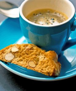 Coffee In Cup And Biscuits Diamond Painting