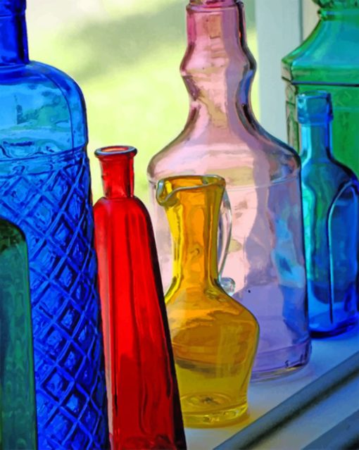 Colored Bottles Diamond Painting