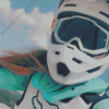 Cool Motocross Girl Diamond Painting