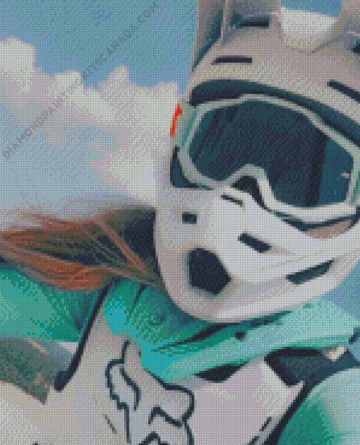 Cool Motocross Girl Diamond Painting