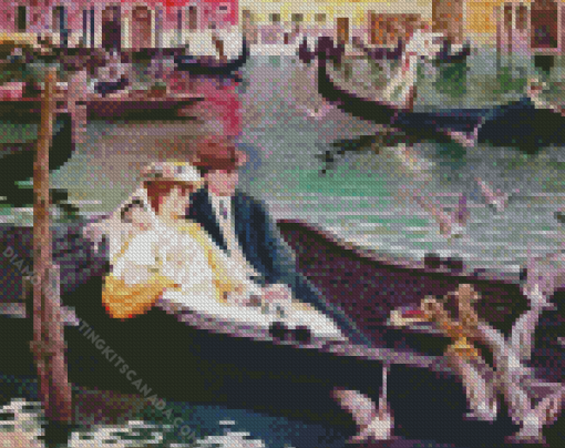 Couple In A Gondola Diamond Painting