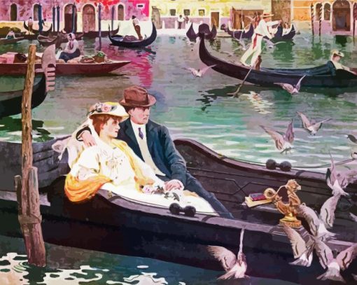 Couple In A Gondola Diamond Painting