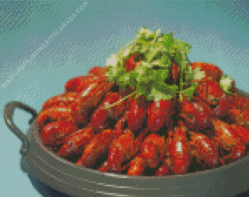 Crayfish Dish Diamond Painting