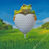 Cute Frog Playing Golf Diamond Painting