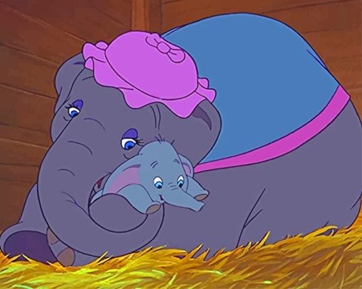 Dumbo And His Mommy Diamond Painting