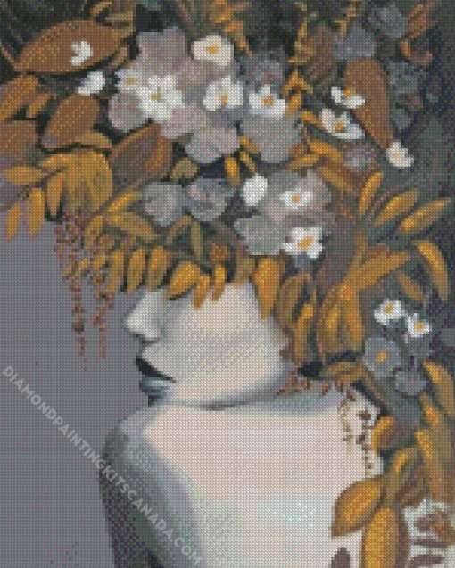 Flowers Woman Diamond Painting