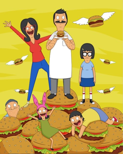 Flying Burgers Bobs Burgers Diamond Painting