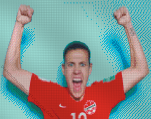 Football Player Christine Sinclair Diamond Painting