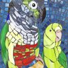 Green Cheek Conure Mosaic Diamond Painting