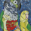 Green Cheek Conure Mosaic Diamond Painting