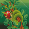 Green Snake in Apple Tree Diamond Painting