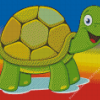 Green Turtle Cartoon Diamond Painting