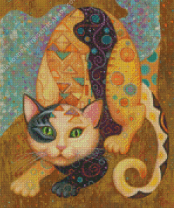 Gustav Klimt Cat Diamond Painting