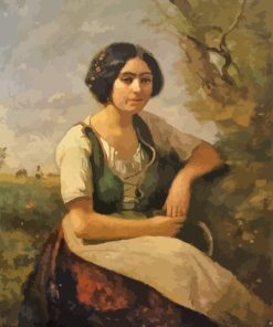 Harvester With Sickle By Camille Corot Diamond Painting