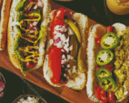 Hot Dogs Diamond Painting