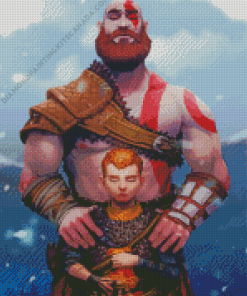 Kratos And Atreus Diamond Painting