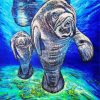 Manatees Animal Art Diamond Painting