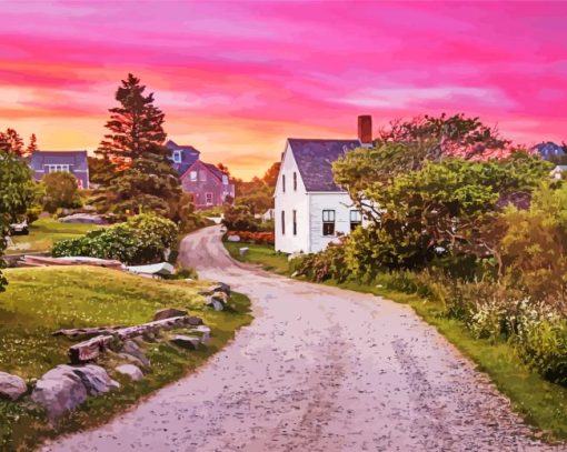 Monhegan US At Sunset Diamond Painting