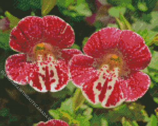 Monkey Flowers Diamond Painting