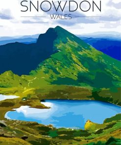 Mount Snowdon Wales Poster Diamond Painting