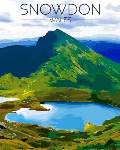 Mount Snowdon Wales Poster Diamond Painting