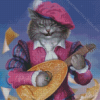 Musician Cat Diamond Painting