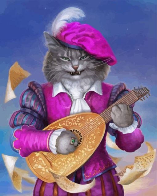 Musician Cat Diamond Painting