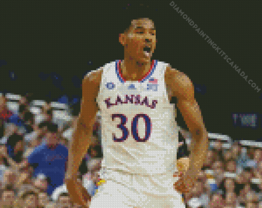 Ochai Agbaji Kansas Jayhawks Diamond Painting