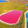 Pink Lake in Australia Diamond Painting