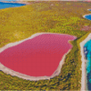 Pink Lake in Australia Diamond Painting