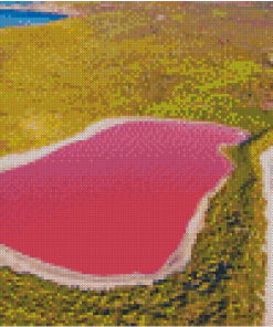 Pink Lake in Australia Diamond Painting